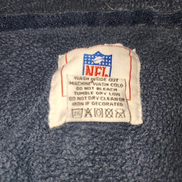 VTG Los Angeles Rams Quarter-Zip Fleece Pullover Men's Large NFL Football Blue - Picture 6 of 9